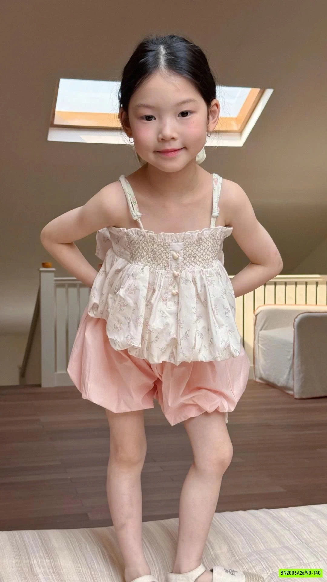 ÁO BÍ 2 DÂY MIX QUẦN BÍ HỒNG