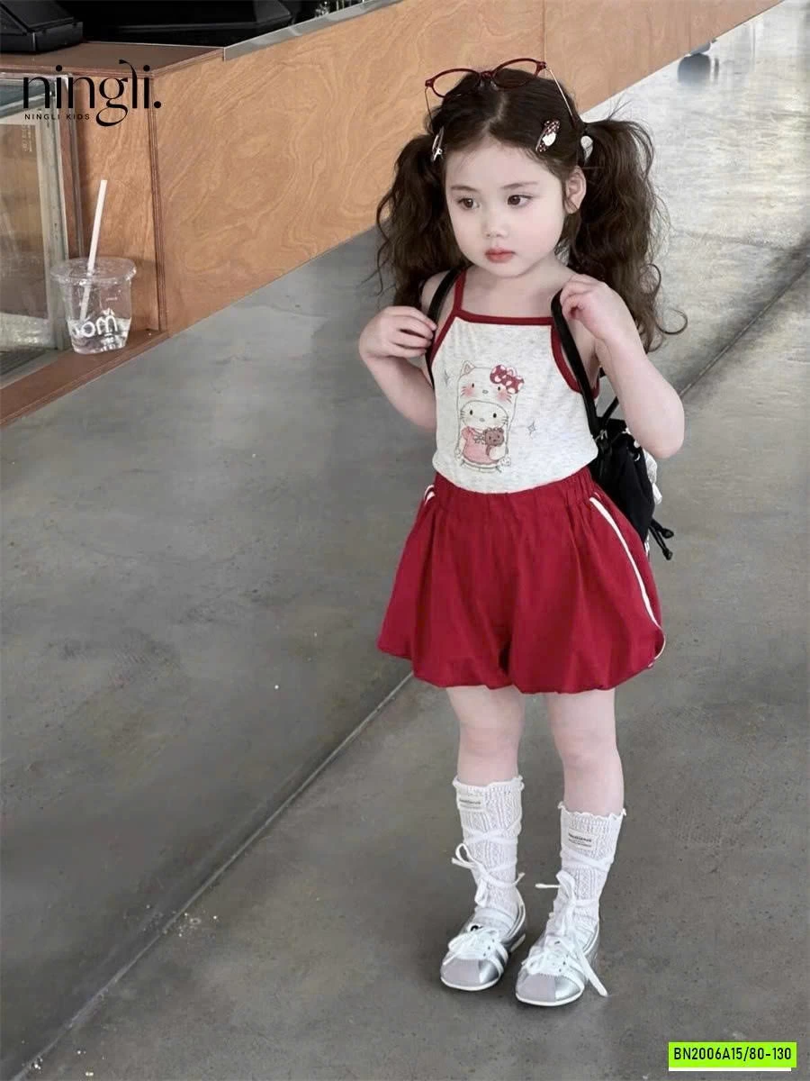 SÉT ÁO 2 DÂY QUẦN BÍ ĐỎ