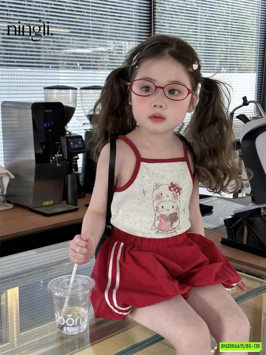 SÉT ÁO 2 DÂY QUẦN BÍ ĐỎ