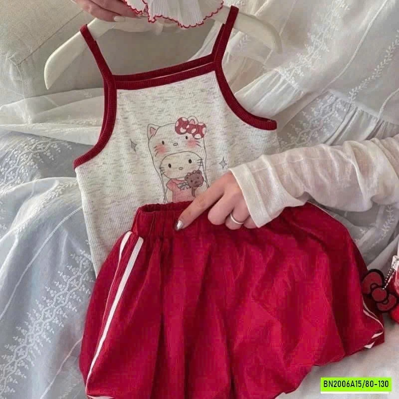 SÉT ÁO 2 DÂY QUẦN BÍ ĐỎ