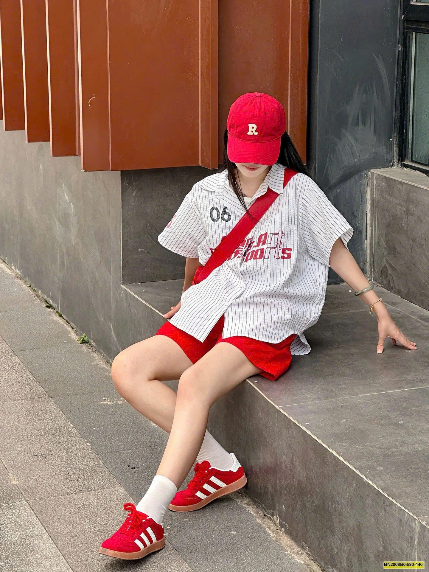 SET ÁO SƠ MI MIX SHORT ĐỎ CHO MẸ VÀ BÉ