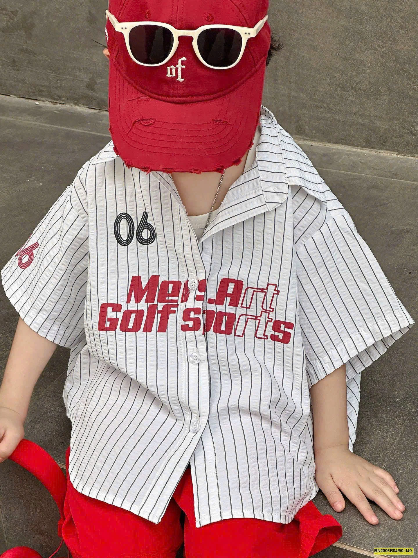 SET ÁO SƠ MI MIX SHORT ĐỎ CHO MẸ VÀ BÉ