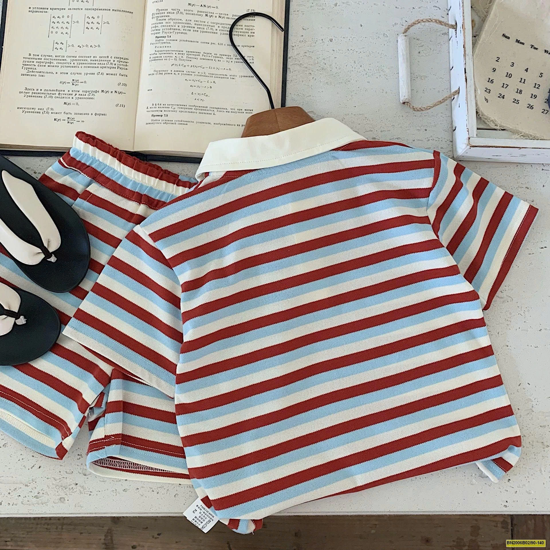 SET BỘ POLO KẺ CỘC TAY BT