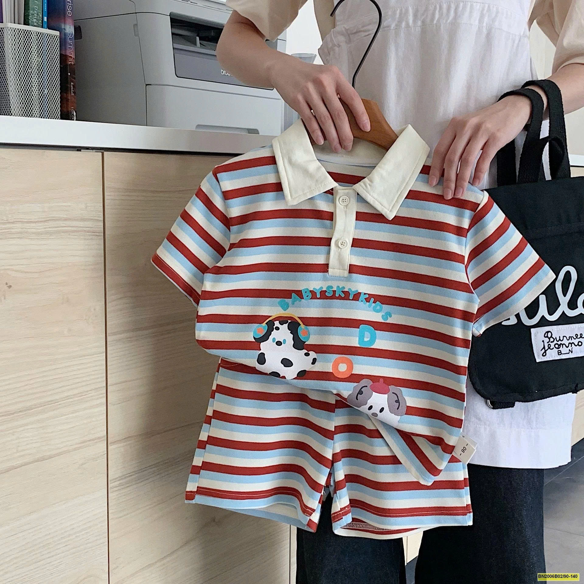 SET BỘ POLO KẺ CỘC TAY BT