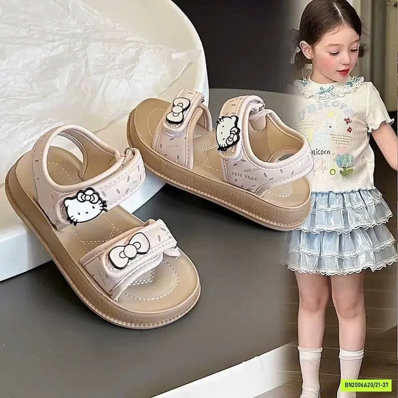 SANDAL GẮN CHARM KITTY BÉ GÁI