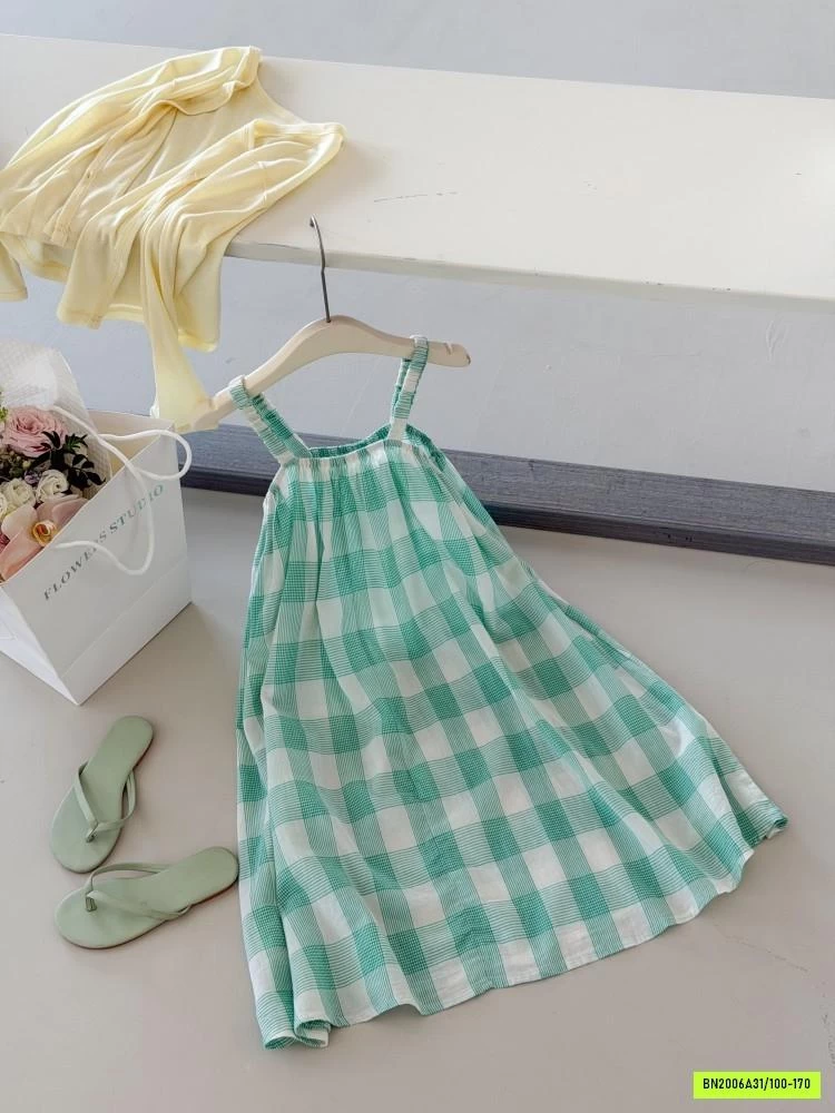 ĐẦM ĐŨI CARO XANH MINT 26CD56 AMBB