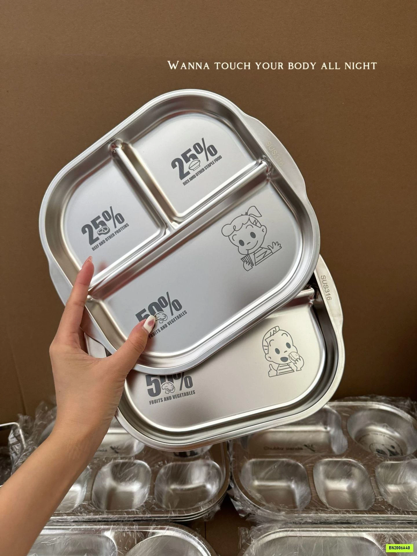 KHAY CƠM INOX 3 NGĂN