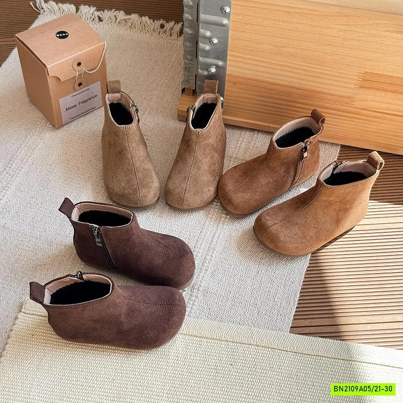 BOOT NHUNG VINTAGE CỔ NGẮN