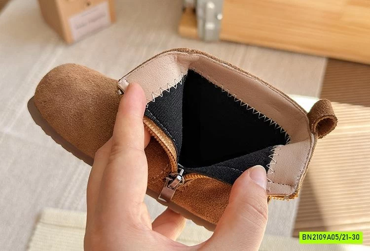 BOOT NHUNG VINTAGE CỔ NGẮN