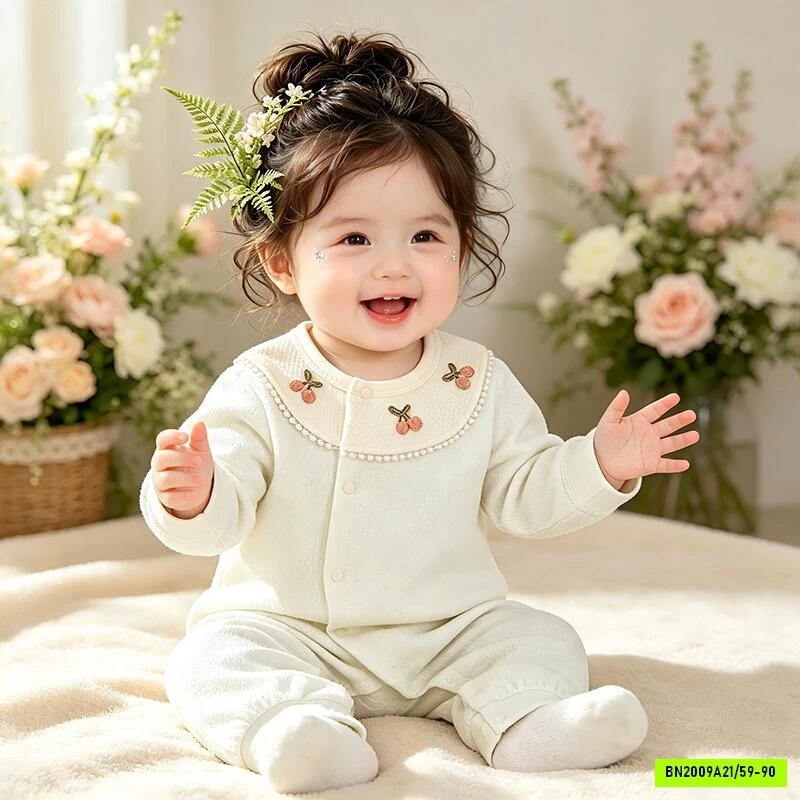BODY NỈ THÊU BÉ GÁI XINH XẮN