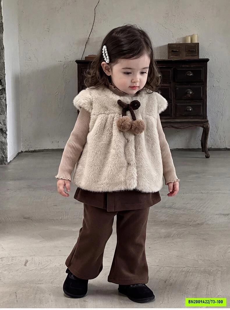 SÉT ĐỒ NÂU VINTAGE BÉ GÁI SZ NHÍ