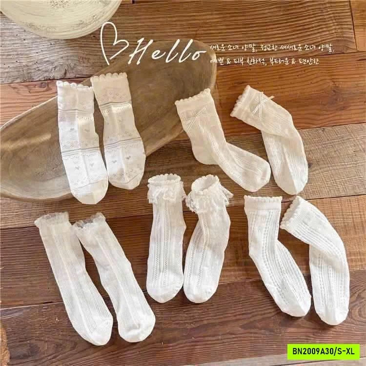 SET 5 ĐÔI TẤT LƯỚI CAO CỔ TIỂU THƯ