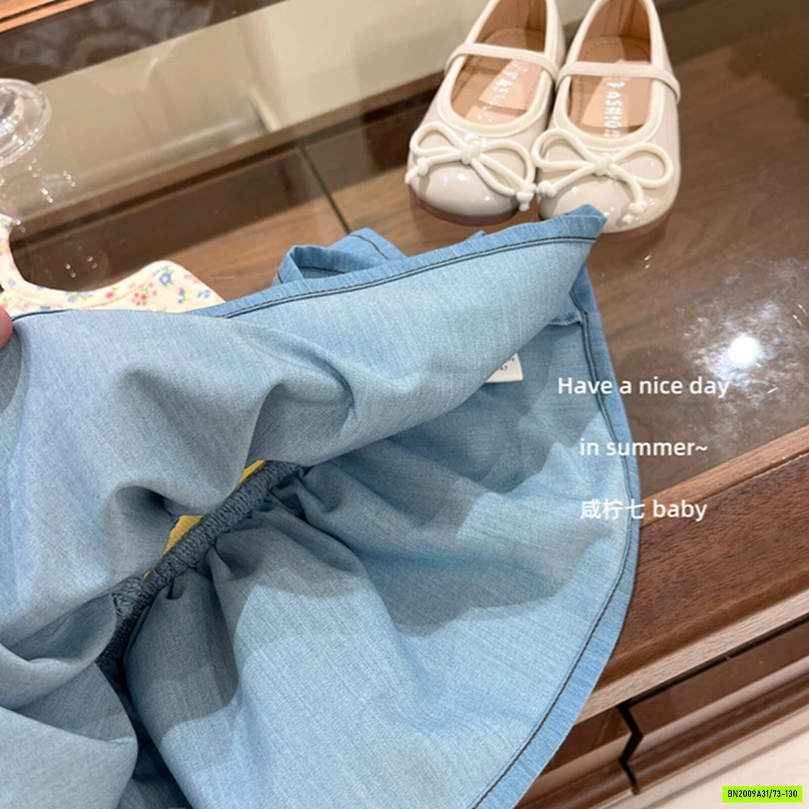 ĐẦM HOA 2 DÂY PHỐI ĐUÔI CÁ TBABY