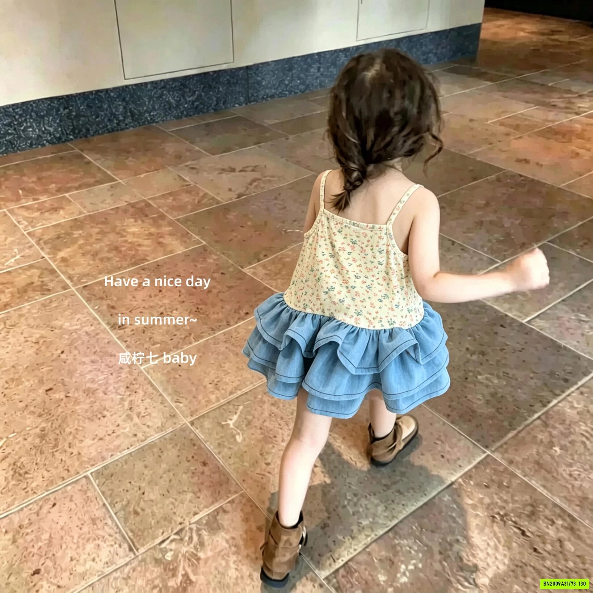 ĐẦM HOA 2 DÂY PHỐI ĐUÔI CÁ TBABY