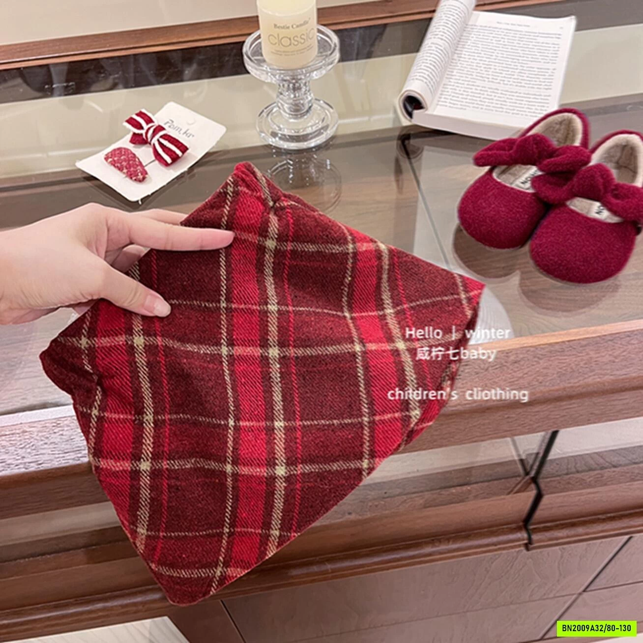 SÉT VÁY LEN ĐỎ TBABY