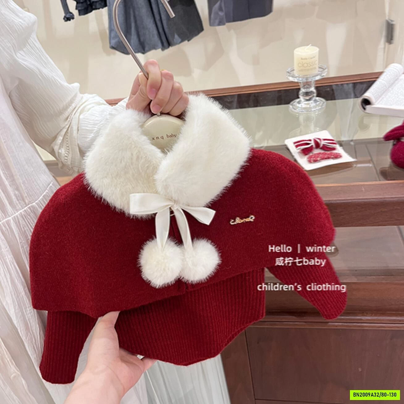 SÉT VÁY LEN ĐỎ TBABY