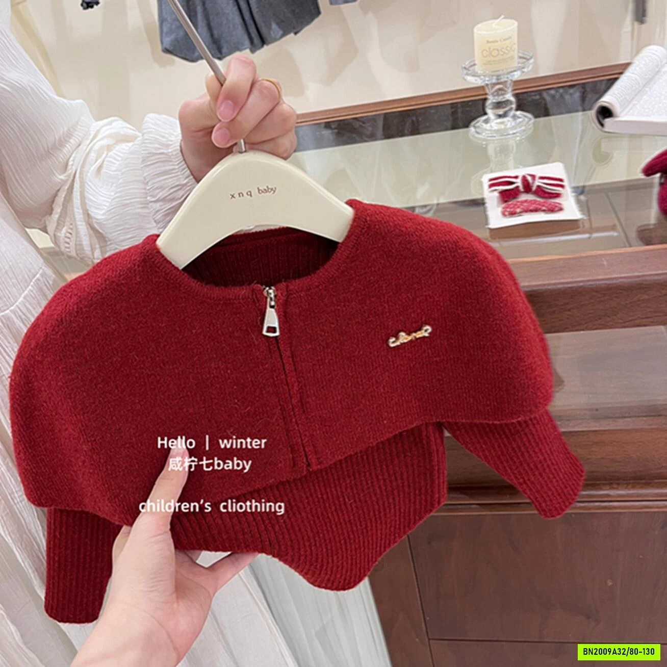 SÉT VÁY LEN ĐỎ TBABY
