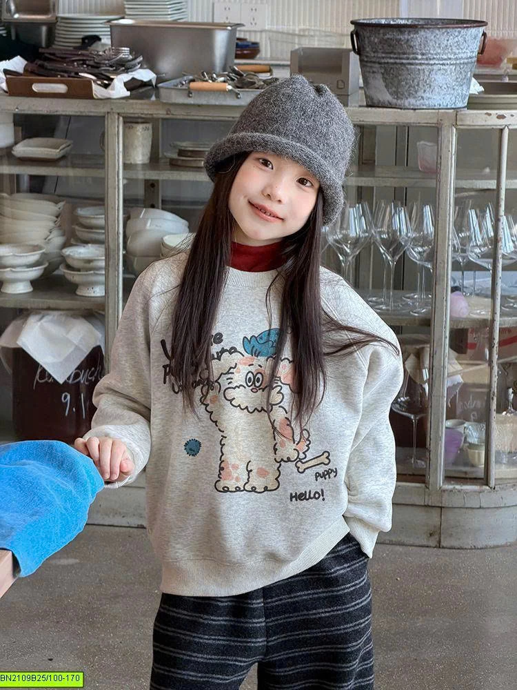 ÁO NỈ IN HÌNH LÓT LÔNG 26F061