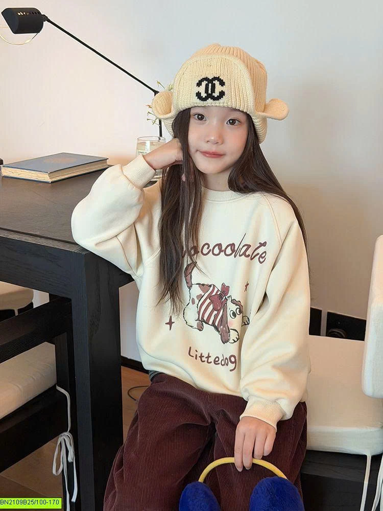 ÁO NỈ IN HÌNH LÓT LÔNG 26F061