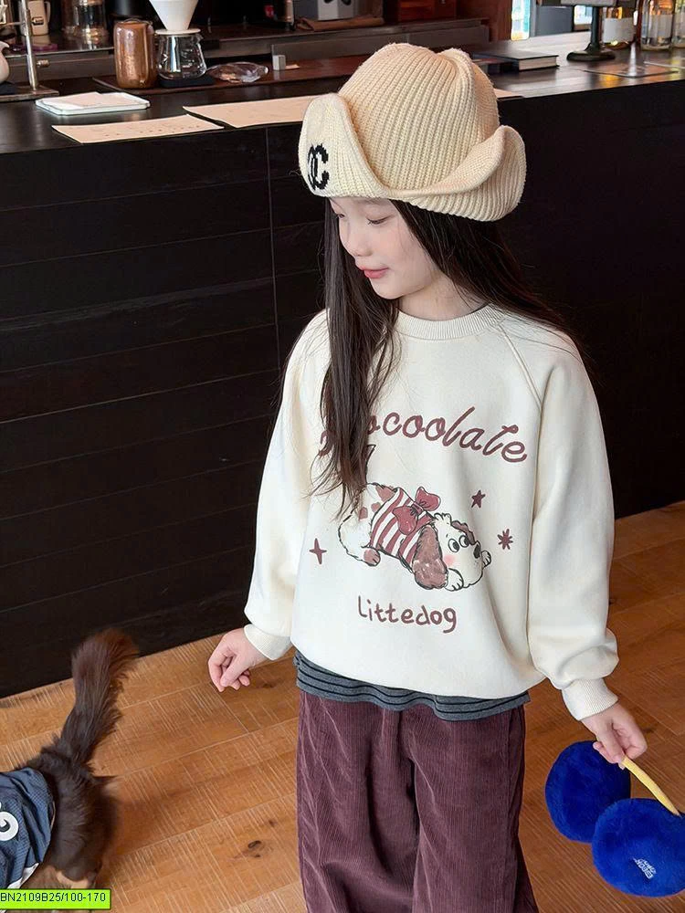 ÁO NỈ IN HÌNH LÓT LÔNG 26F061