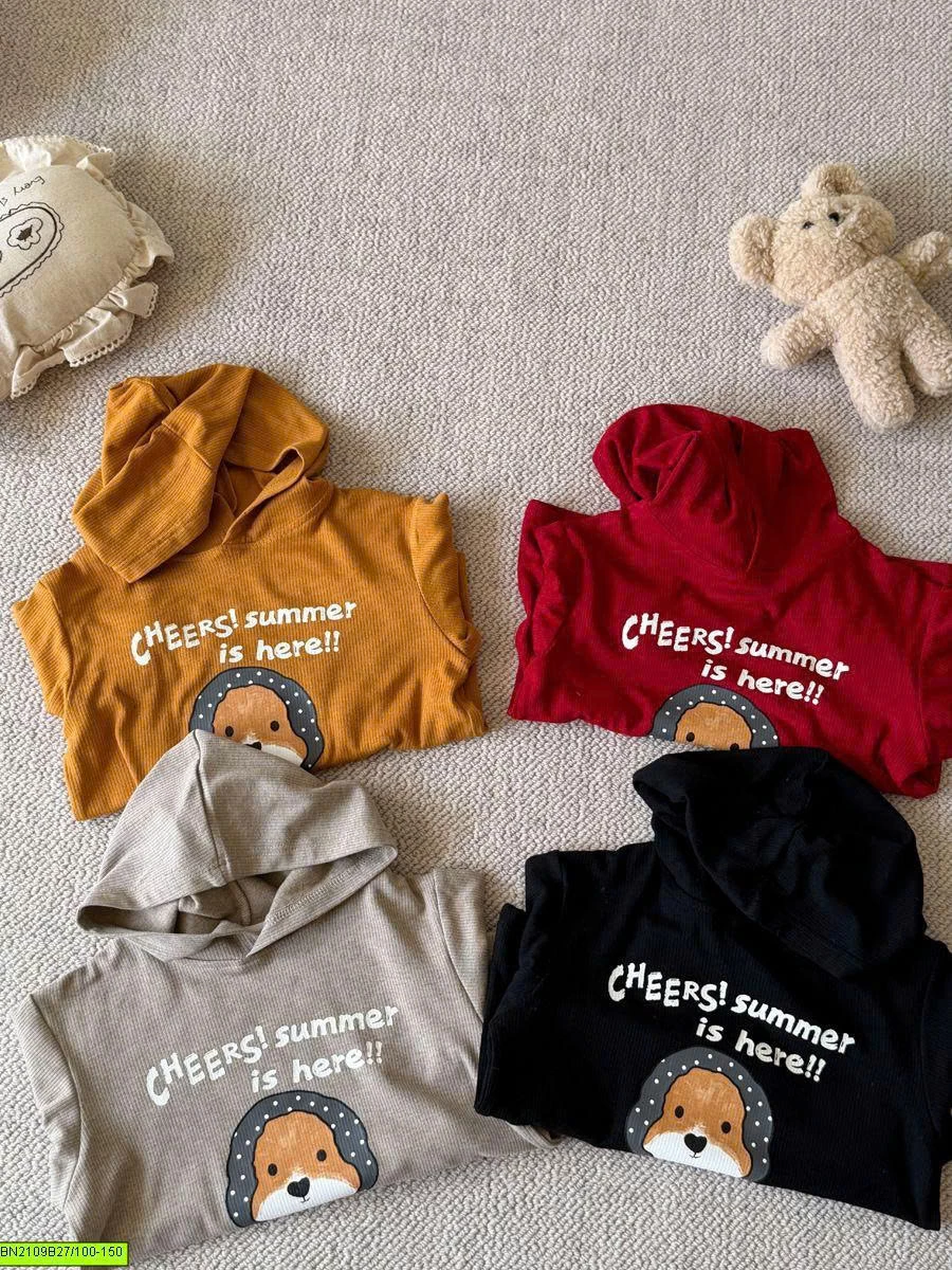 ÁO HOODIE MỎNG HỌA TIẾT DỄ THƯƠNG YUKID