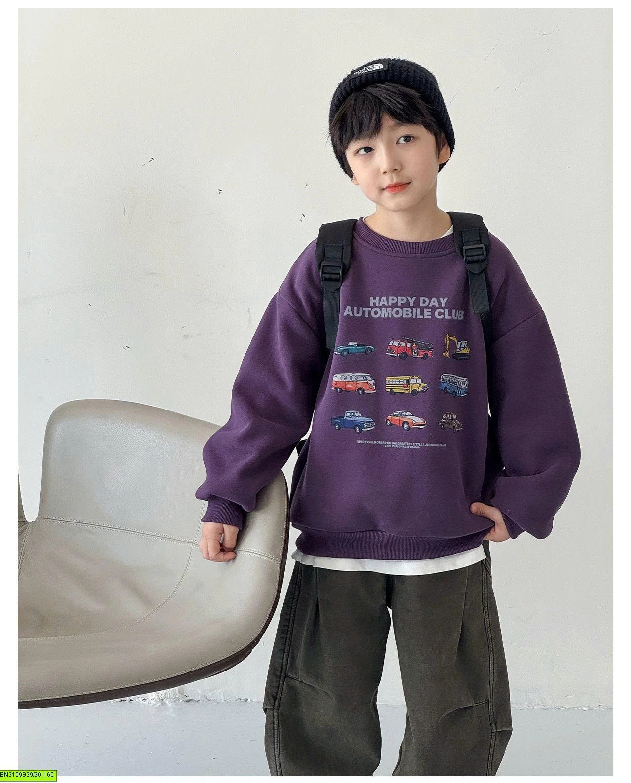 ÁO NỈ IN HÌNH Ô TÔ LÓT LÔNG CỪU
