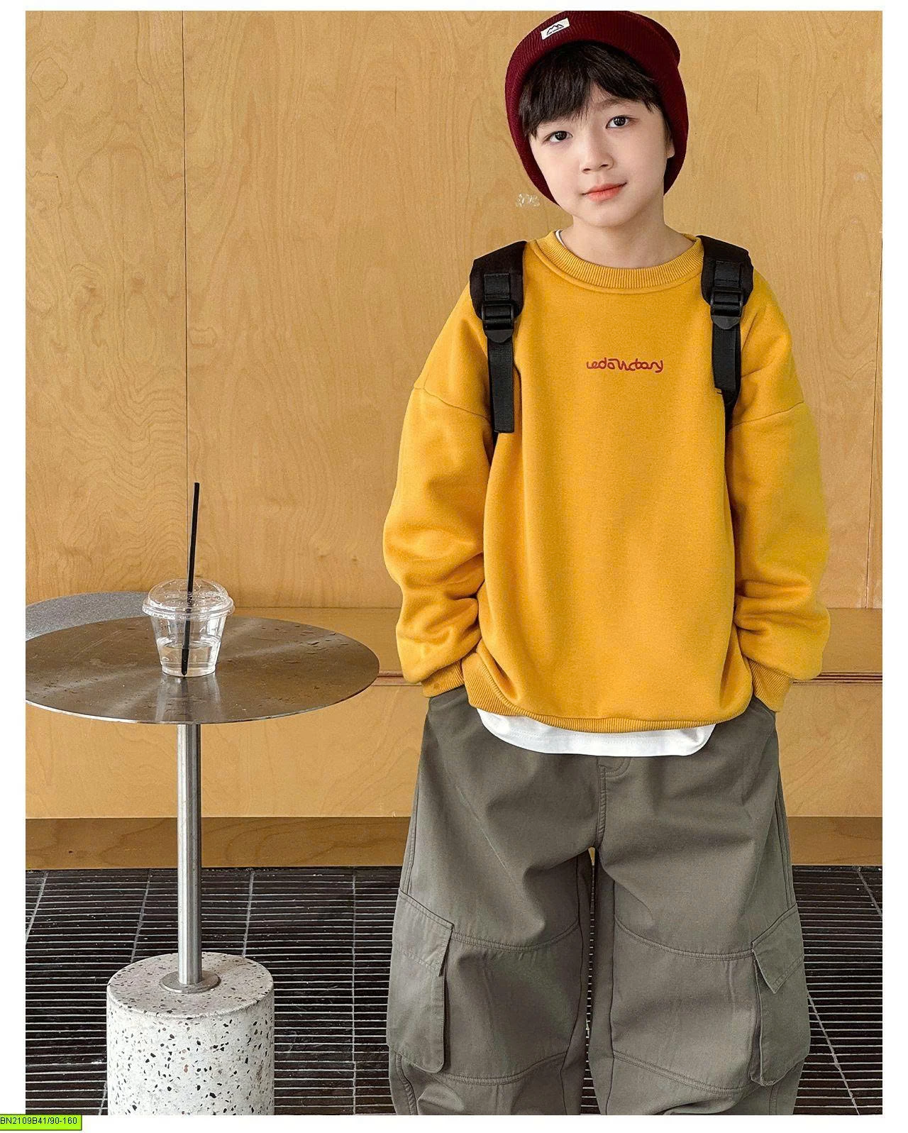 ÁO NỈ CHỮ LƯNG LÓT LÔNG CỪU AOAOKIDS