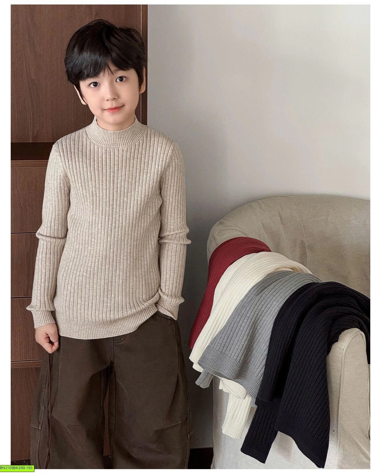 ÁO LEN TRƠN CAO CỔ AOAOKIDS