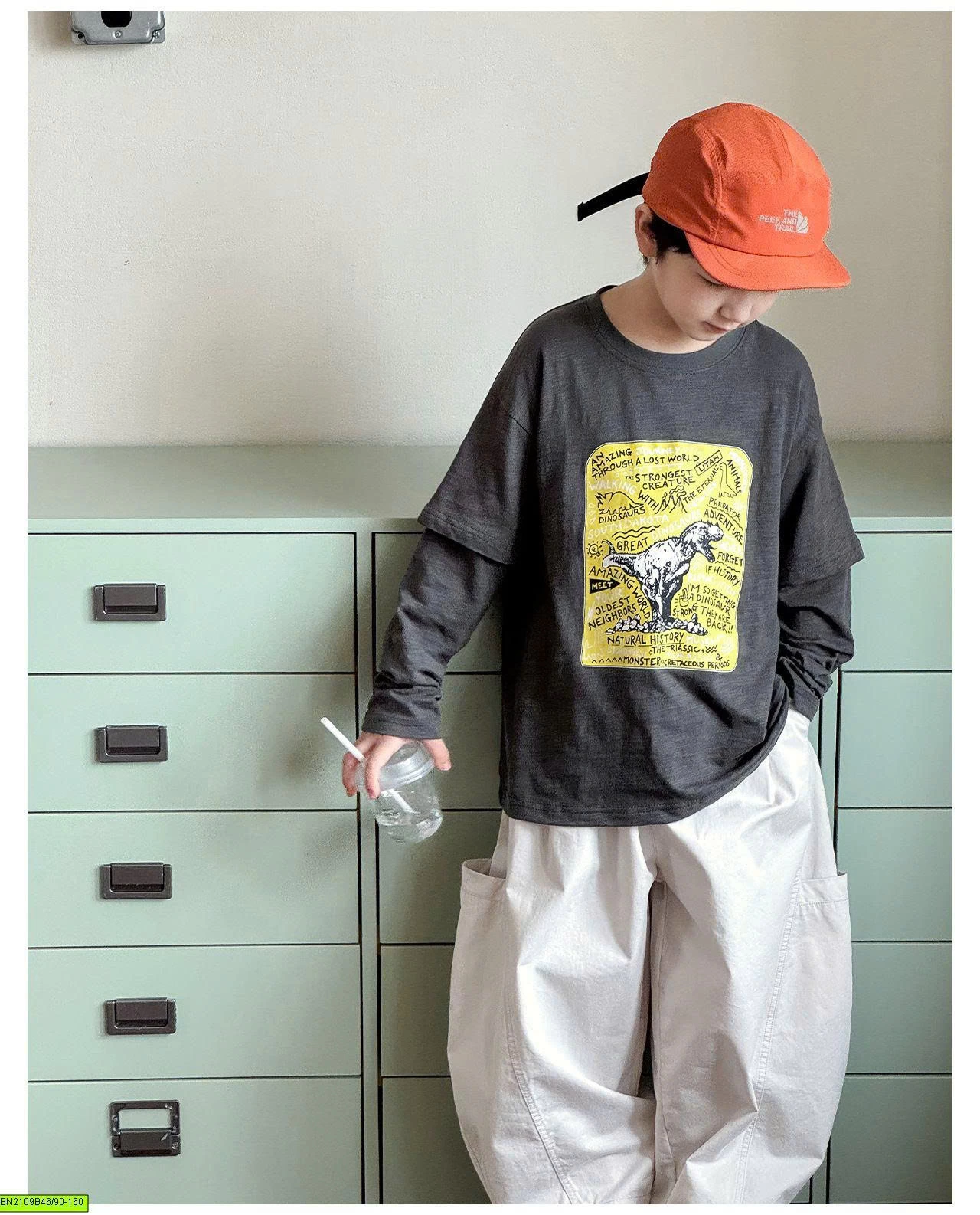 ÁO THUN KHỦNG LONG TAY NỐI AOAOKIDS
