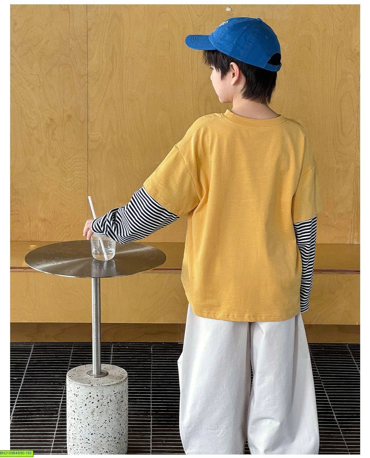 ÁO THUN CHỮ TAY KẺ AOAOKIDS
