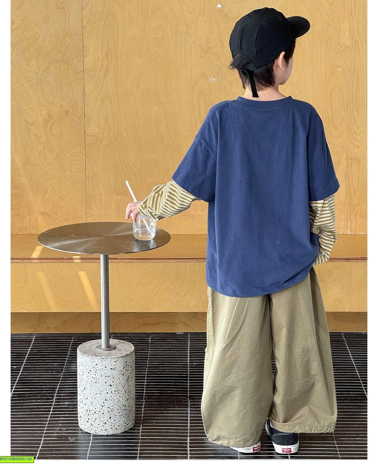 ÁO THUN CHỮ TAY KẺ AOAOKIDS