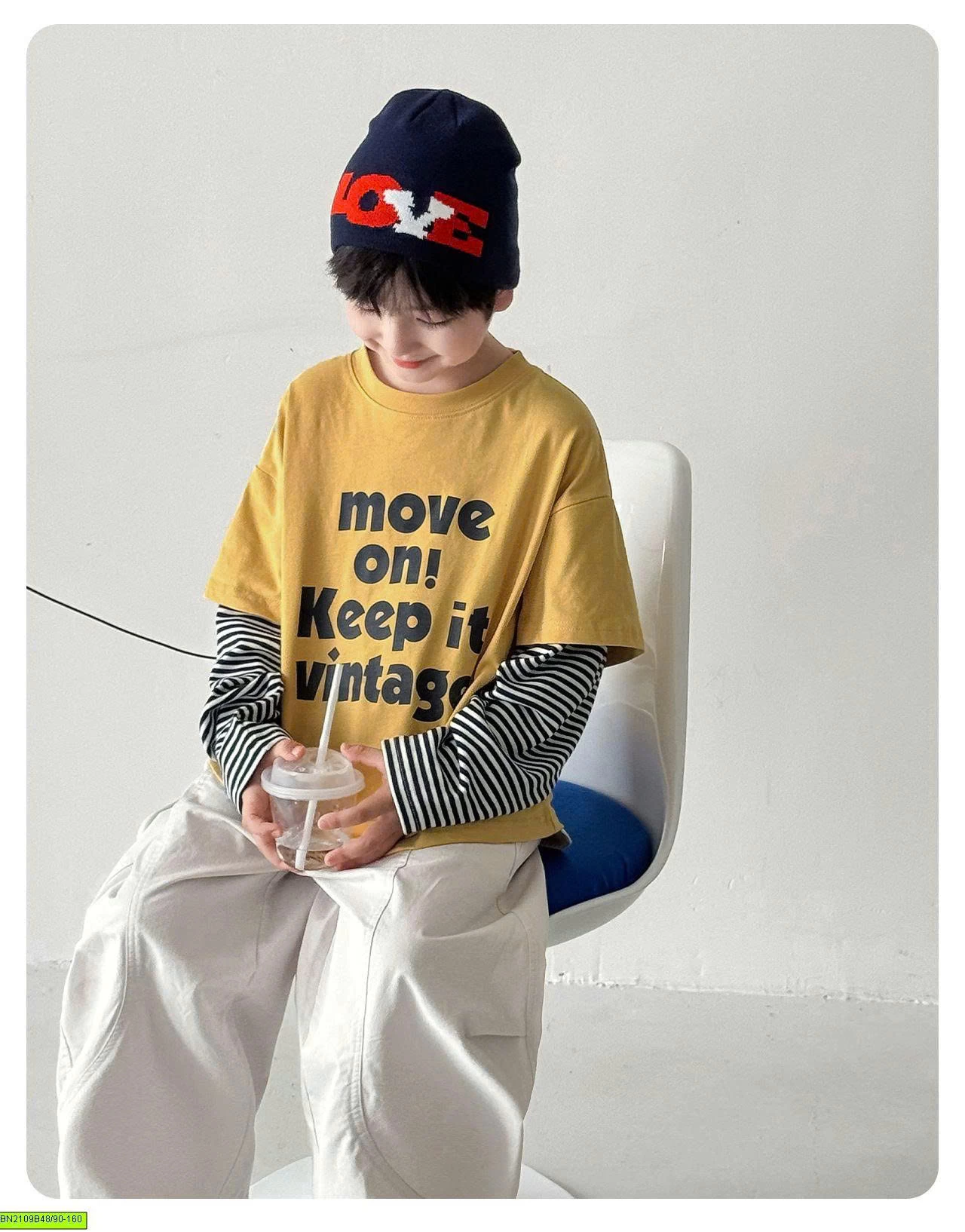 ÁO THUN CHỮ TAY KẺ AOAOKIDS