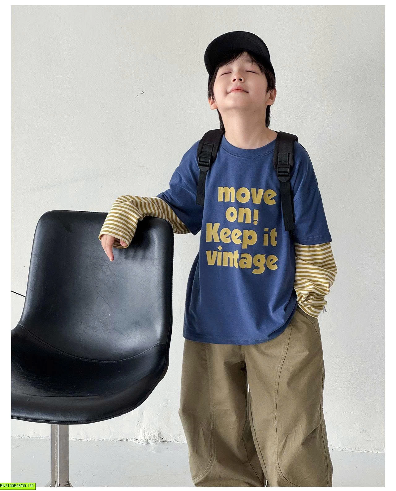 ÁO THUN CHỮ TAY KẺ AOAOKIDS