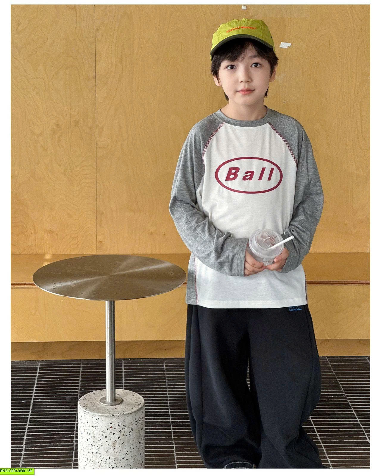 ÁO THUN CHỮ BALL PHỐI MÀU TAY