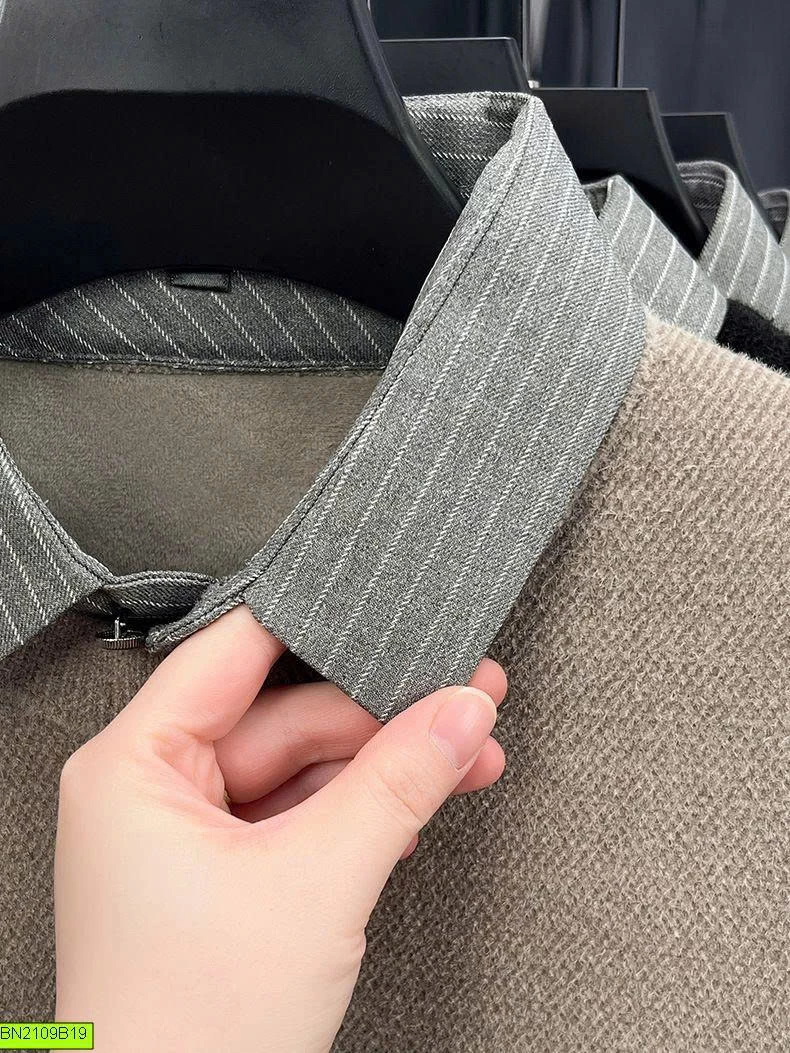 ÁO LEN NAM PHỐI CỔ SƠ MI THÊU NGỰA