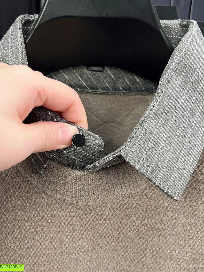 ÁO LEN NAM PHỐI CỔ SƠ MI THÊU NGỰA