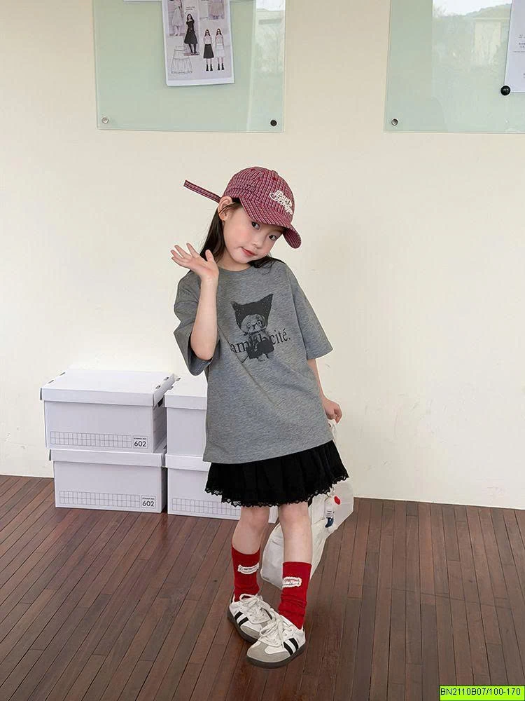 ÁO PHÔNG AMBB KIDS IN HÌNH MÈO 26A024
