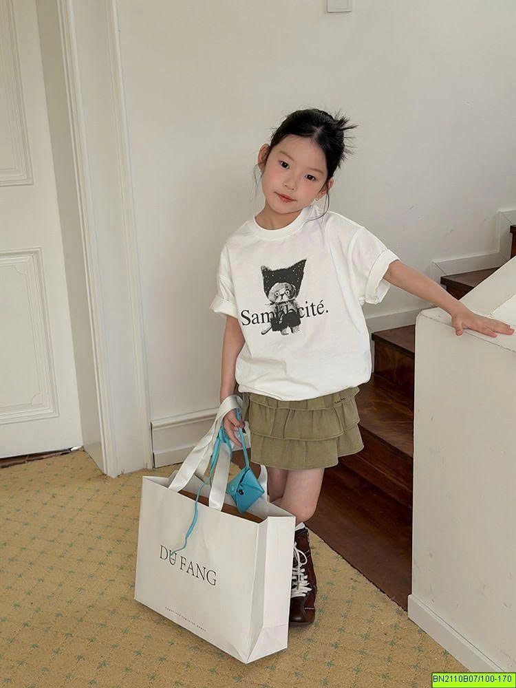 ÁO PHÔNG AMBB KIDS IN HÌNH MÈO 26A024
