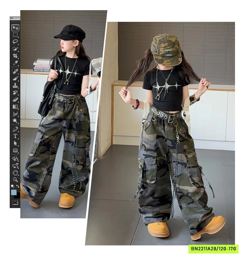 SÉT NHẢY ÁO ĐEN QUẦN RẰN RI