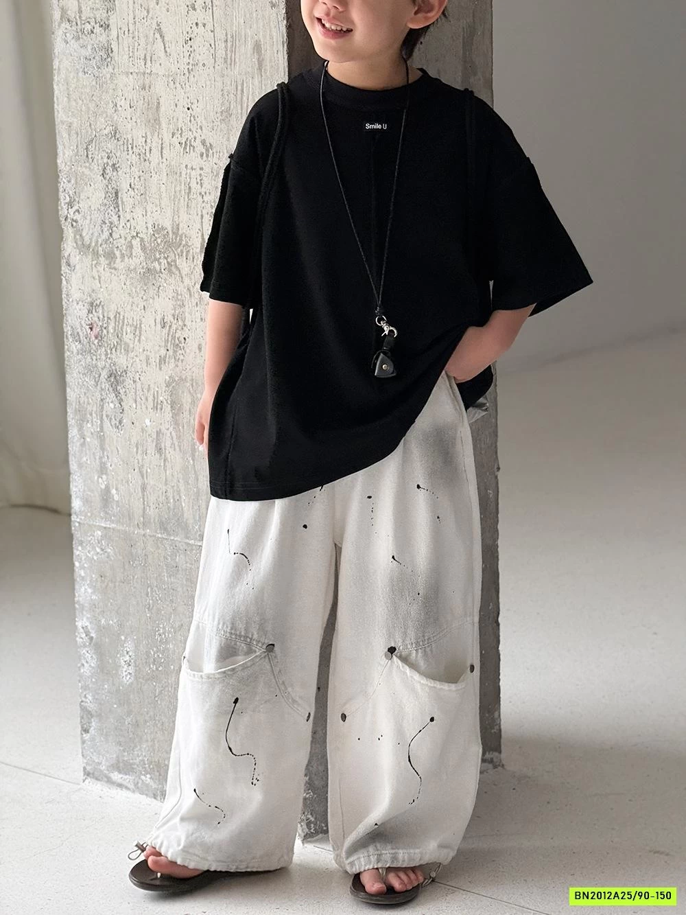 QUẦN JEANS TRẮNG LOANG TÚI GỐI