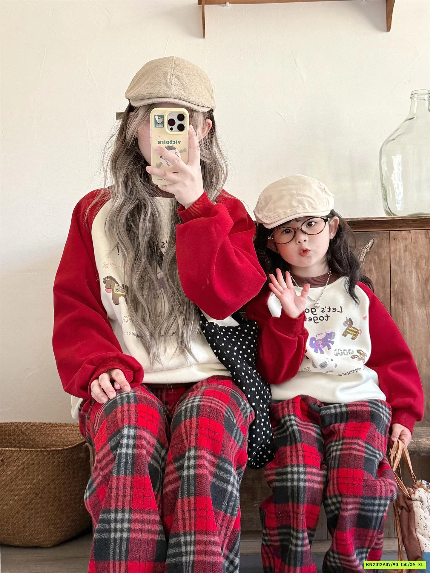 QUẦN NỈ CARO ĐỎ LÓT NHUNG