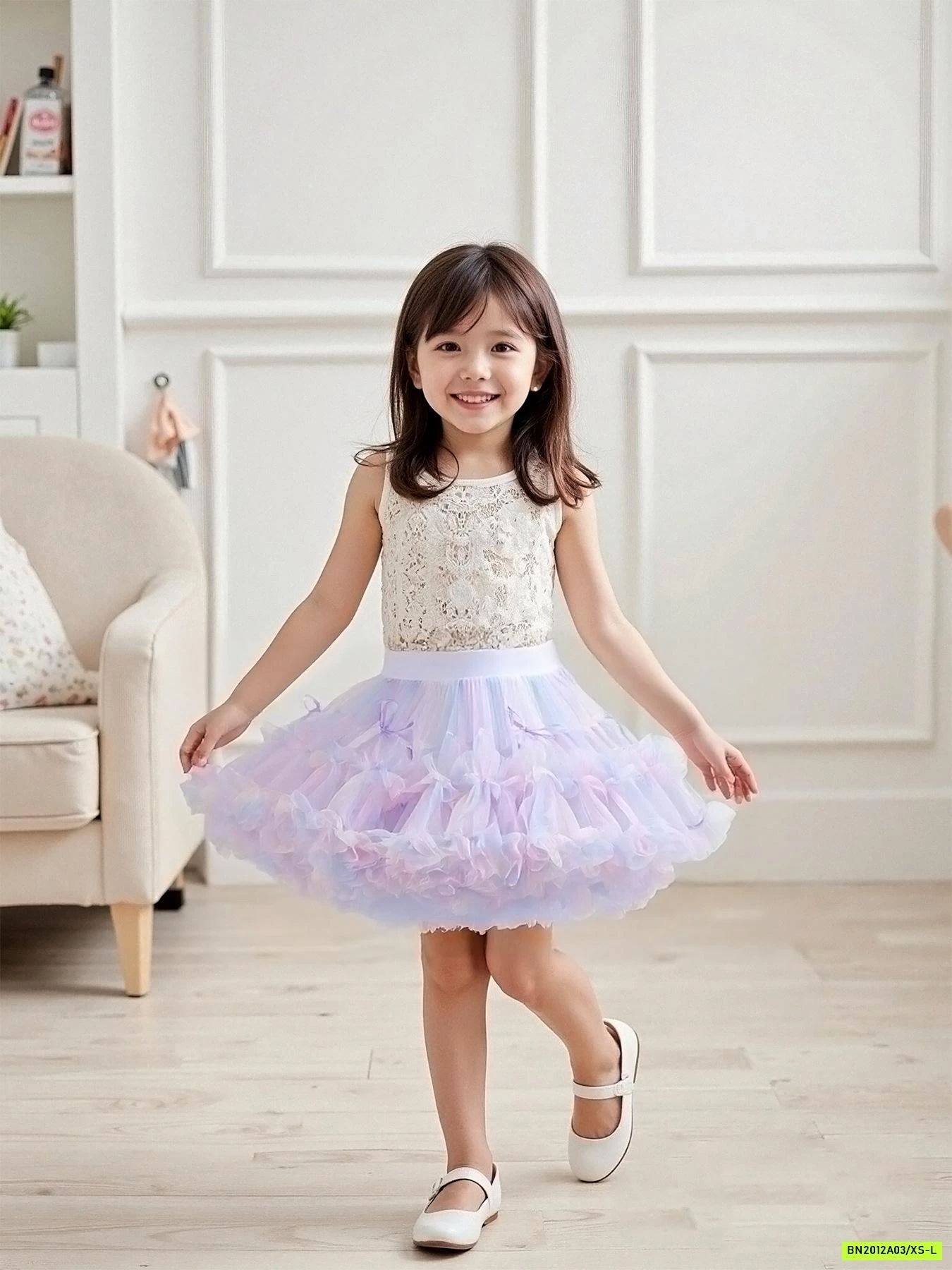 CHÂN VÁY TUTU BỒNG GẮN NƠ