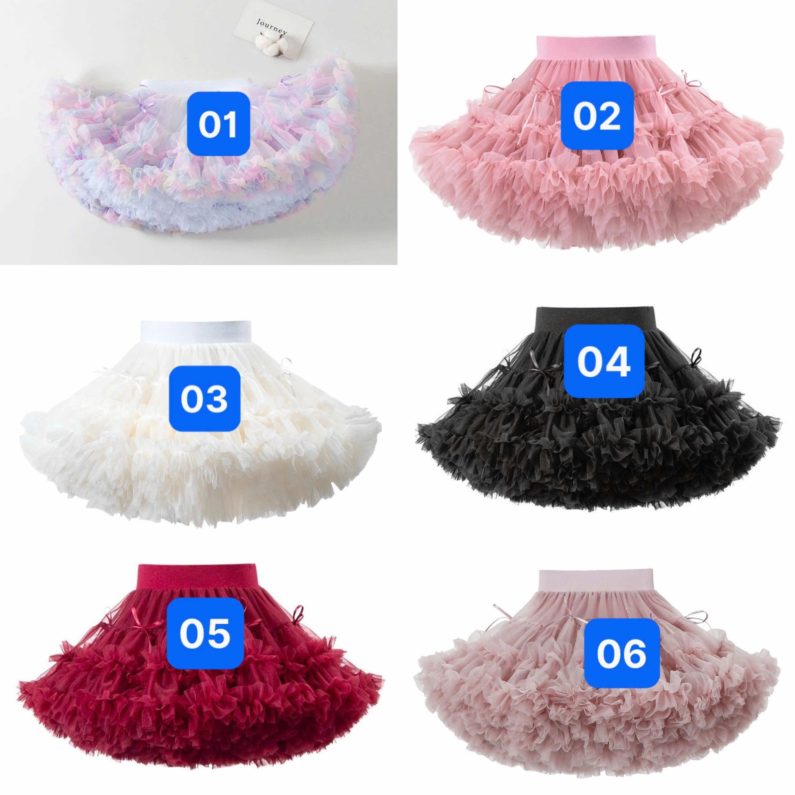 CHÂN VÁY TUTU BỒNG GẮN NƠ