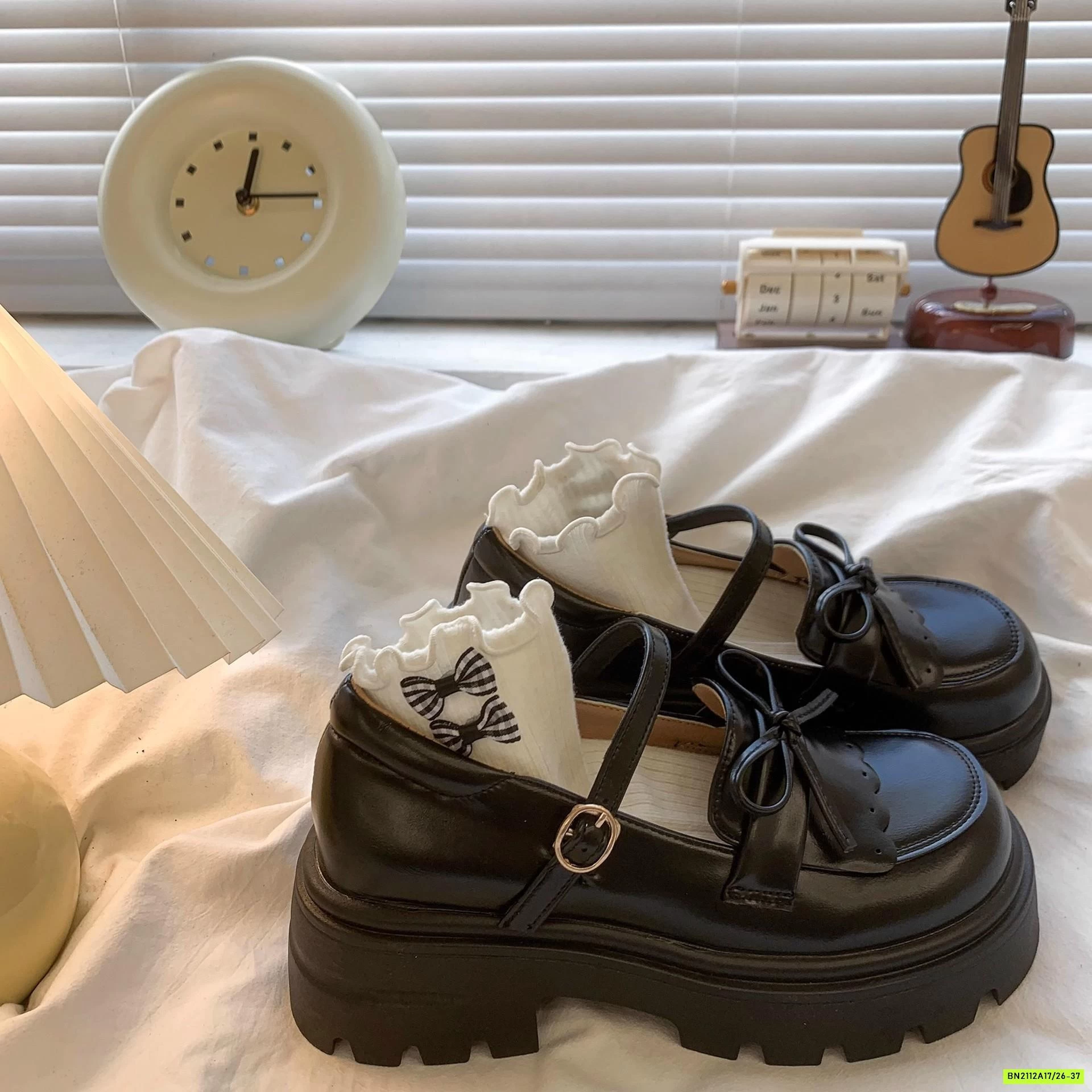 GIÀY MOCA ĐỘN ĐẾ BÉ GÁI GẮN NƠ