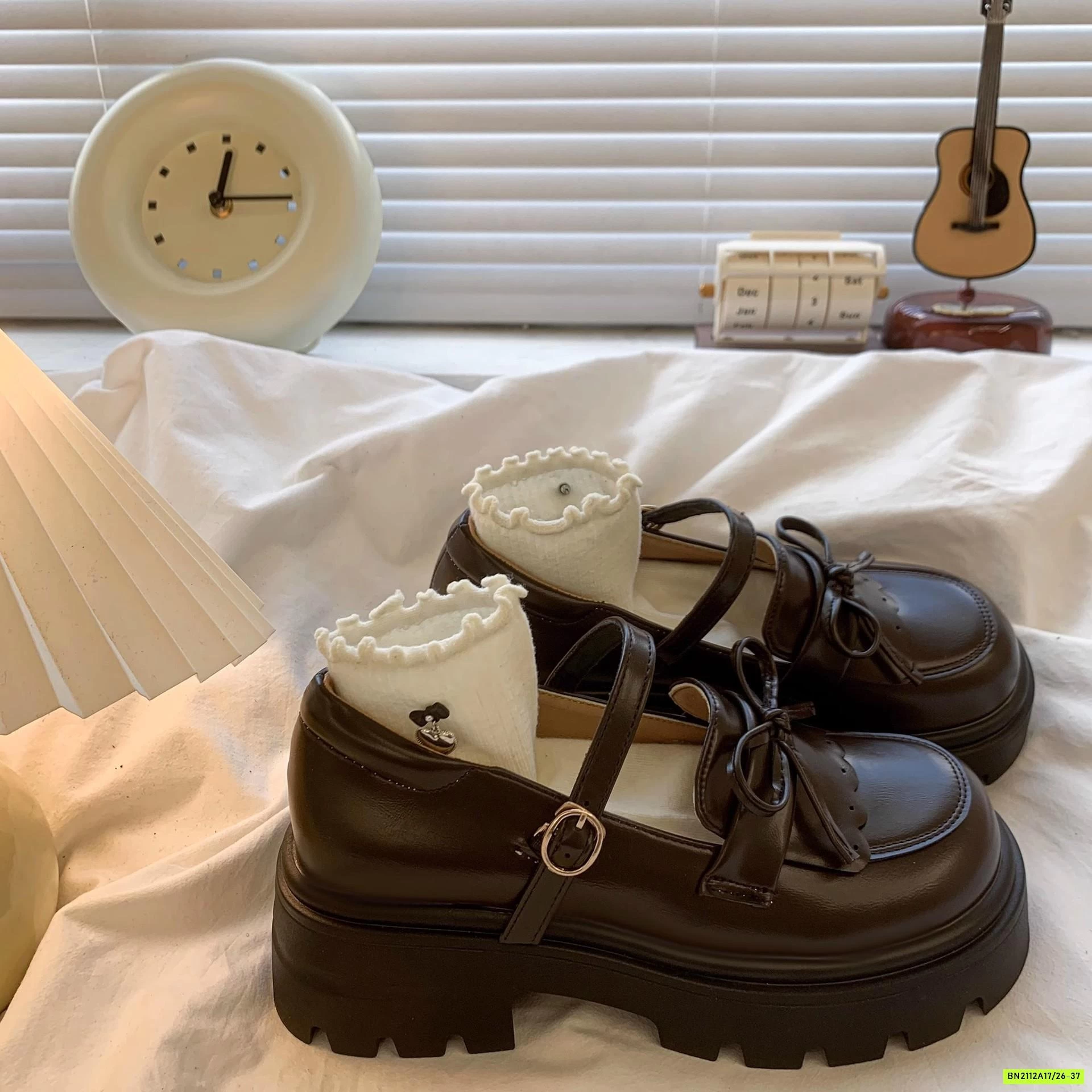 GIÀY MOCA ĐỘN ĐẾ BÉ GÁI GẮN NƠ