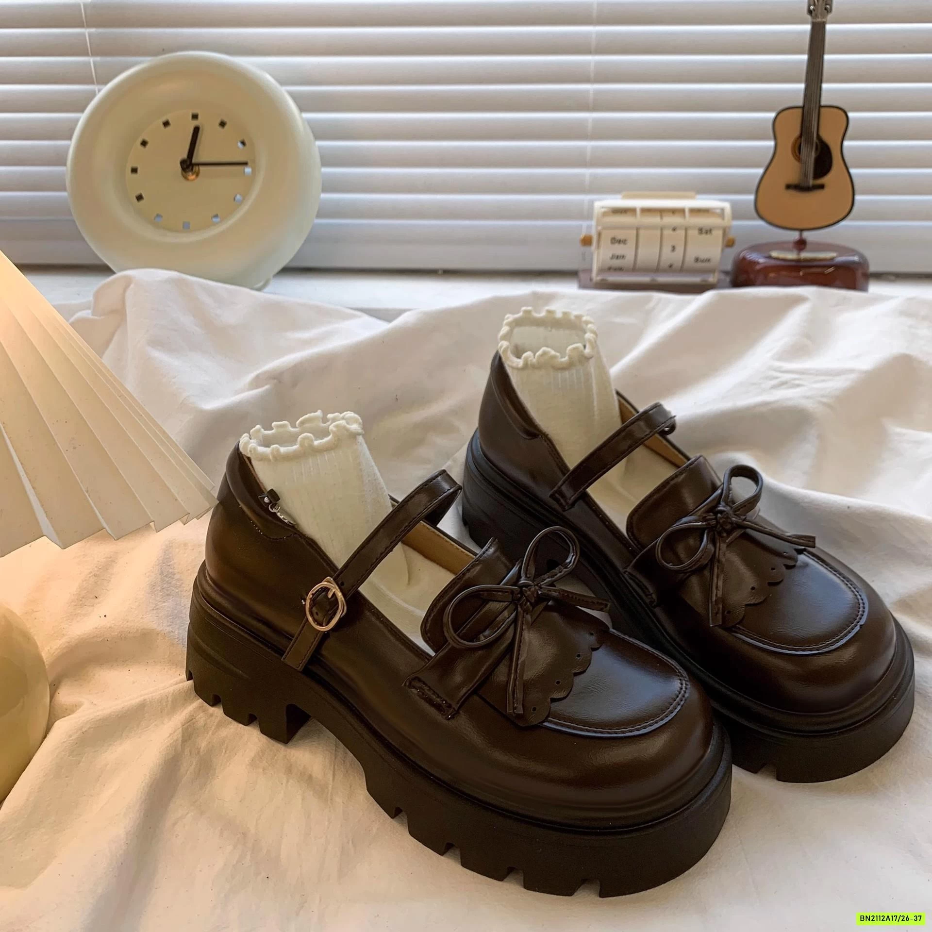 GIÀY MOCA ĐỘN ĐẾ BÉ GÁI GẮN NƠ