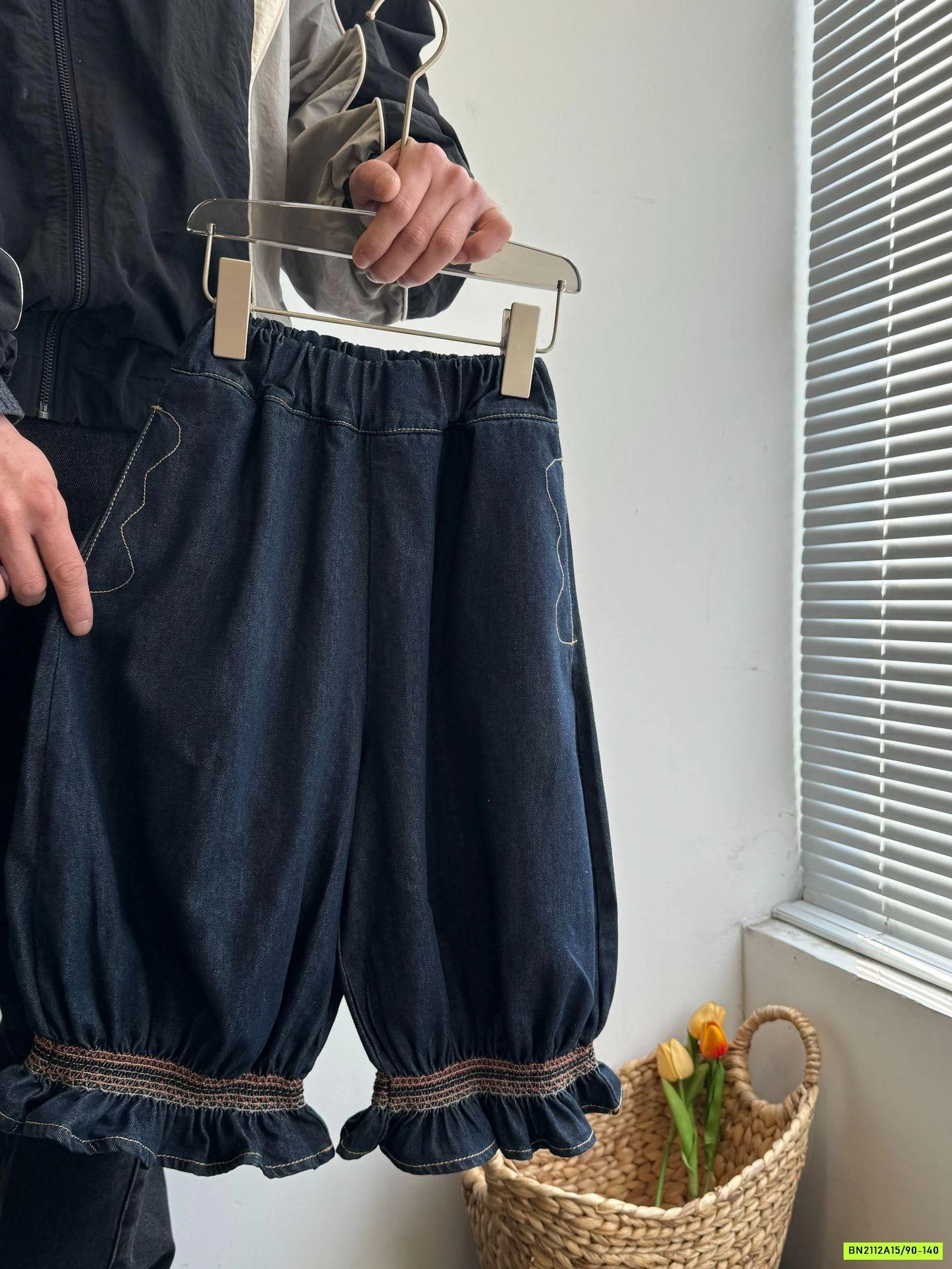 ÁO THÊU MIX JEANS BO GẤU