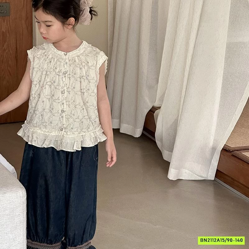 ÁO THÊU MIX JEANS BO GẤU