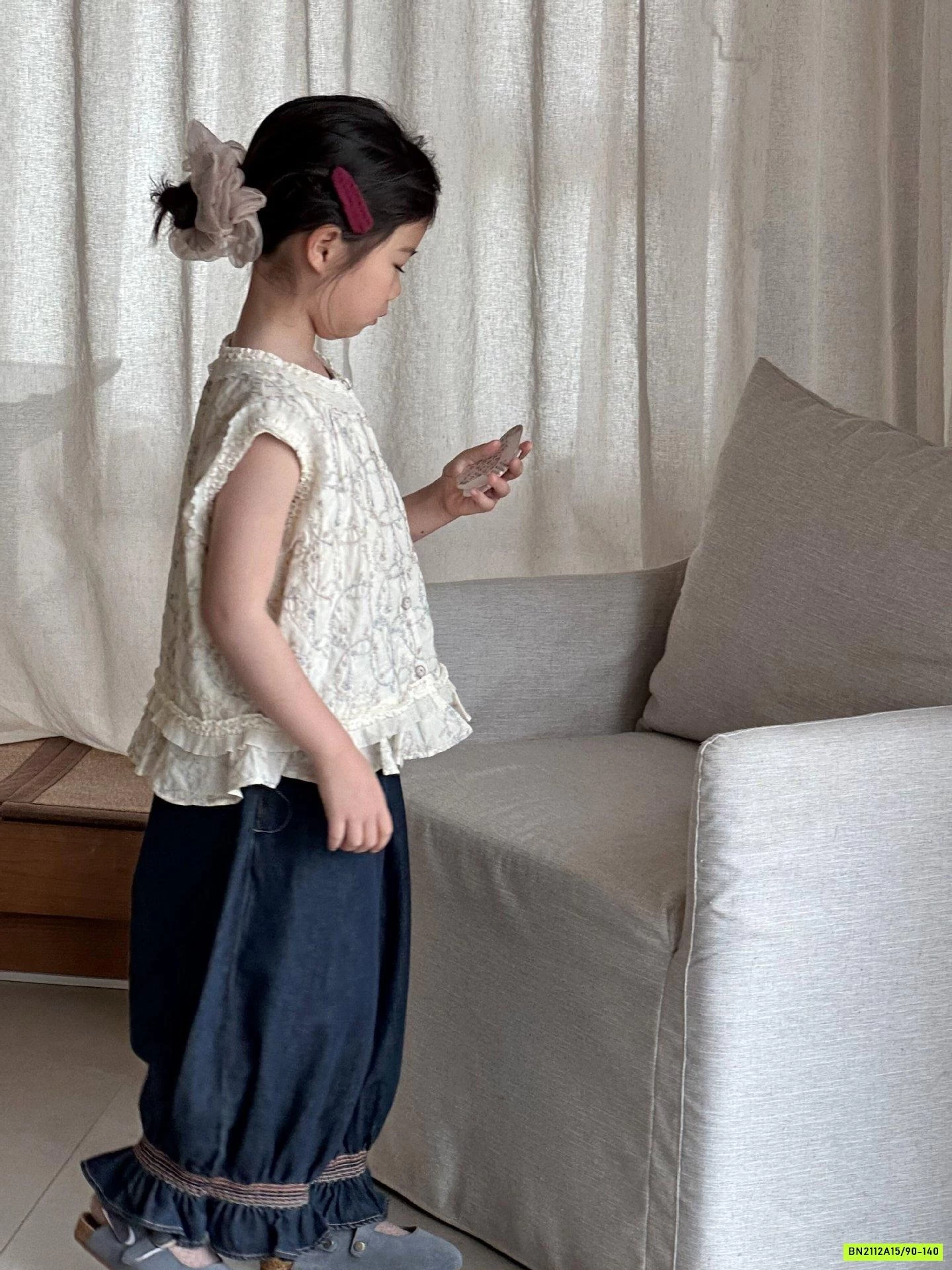 ÁO THÊU MIX JEANS BO GẤU