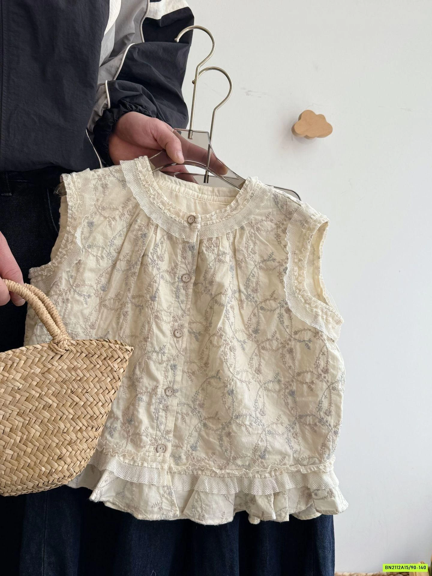 ÁO THÊU MIX JEANS BO GẤU